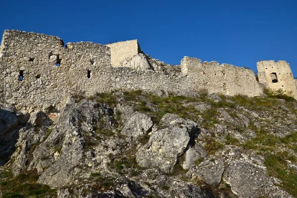 Oude Stenen Muur Bergen — Stockfoto