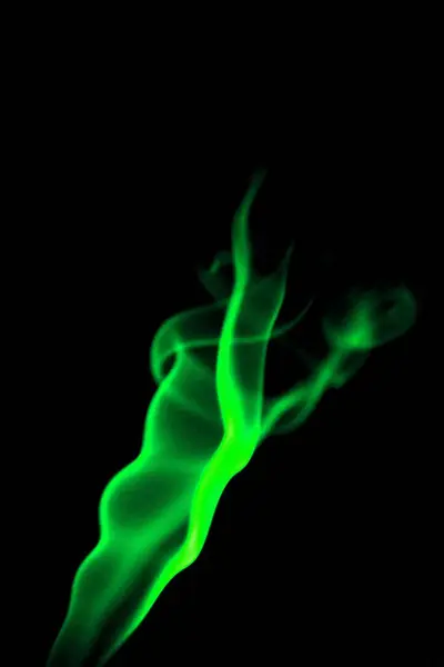 Καπνός Μαύρο Και Πράσινο Χρώμα — Φωτογραφία Αρχείου