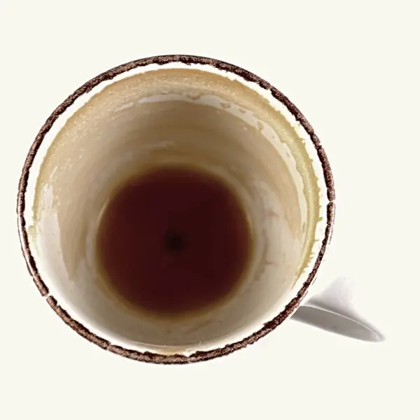 Eine Tasse Kaffee Auf Weißem Hintergrund — Stockfoto