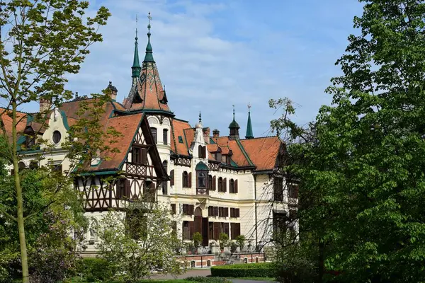 Fabuloso Castelo Lesna Zlin República Checa Fotografia De Stock