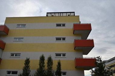 Brno şehrindeki modern bina - Çek.