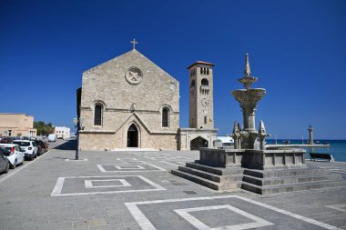 Yunanistan 'daki Rodos Şövalyelerinin Büyük Efendisinin Sarayı.