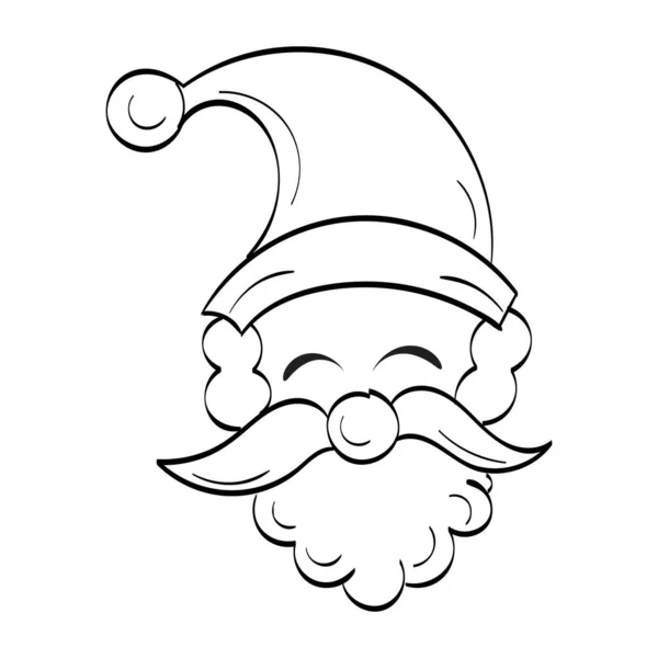 Icono Vacaciones Vintage Esquema Dibujado Mano Ilustración Navidad Elemento Vectorial — Vector de stock