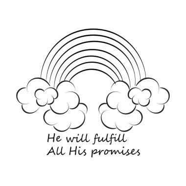 Scripture Illustration for Tattoo design. The message of the Gospel of Jesus Christ. Bible lesson for kids.