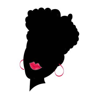 Black Woman Silhouette. Black awareness day celebration illustration with Woman Silhouette. 