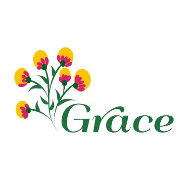 Biblical Phrase with Floral Design. Christian typography for print or use as poster, card, flyer or T shirt