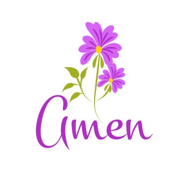 Biblical Phrase with Floral Design. Christian typography for print or use as poster, card, flyer or T shirt