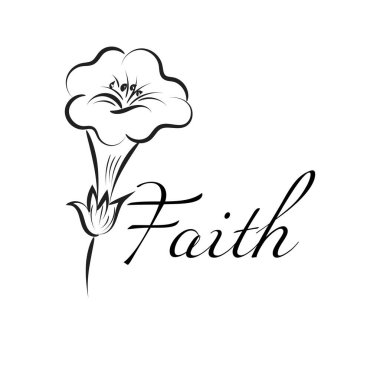 Biblical Phrase with Floral Design. Christian typography for print or use as poster, card, flyer or T shirt