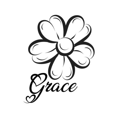 Biblical Phrase with Floral Design. Christian typography for print or use as poster, card, flyer or T shirt