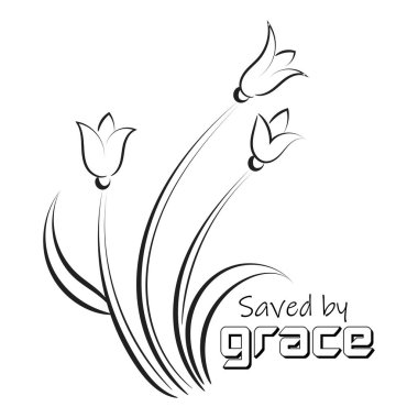Biblical Phrase with Floral Design. Christian typography for print or use as poster, card, flyer or T shirt