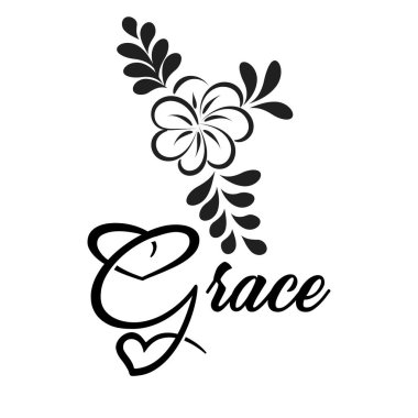 Biblical Phrase with Floral Design. Christian typography for print or use as poster, card, flyer or T shirt