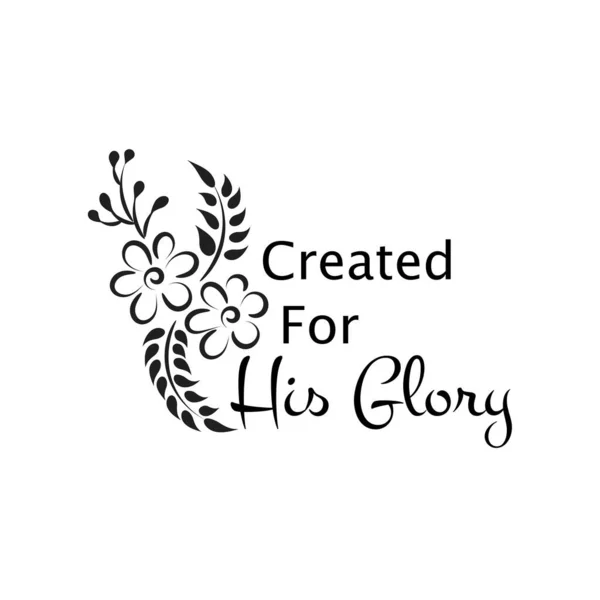 Frase Bíblica Com Design Floral Tipografia Cristã Para Impressão Uso —  Vetores de Stock