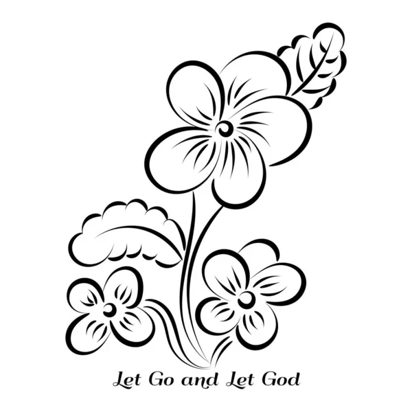 Biblisk Fras Med Blommig Design Kristen Typografi För Tryck Eller — Stock vektor