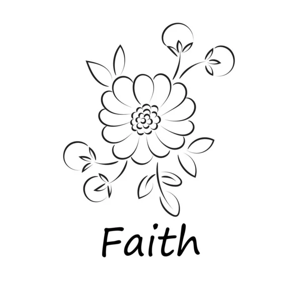 Frase Bíblica Con Diseño Floral Tipografía Cristiana Para Imprimir Usar — Archivo Imágenes Vectoriales