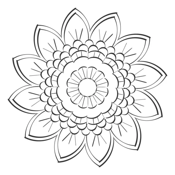 Mandala Art Design Circle Simple Mandala Design Floral Mandala Art — 스톡 벡터
