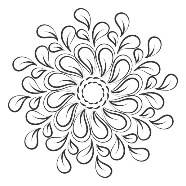 Mandala Art Design Circle Simple Mandala Design Floral Mandala Art — Stock vektor