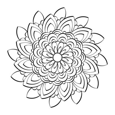 Mandala Sanat tasarımı daire içinde. Basit mandala tasarımı çiçek mandala sanat güzel mandala sanat