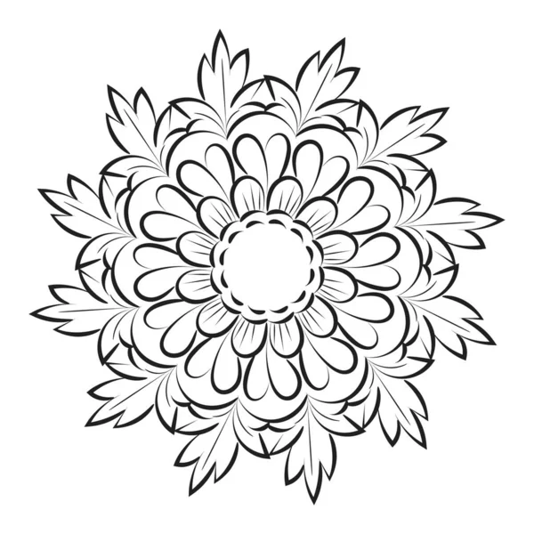 Mandala Art Design Circle Simple Mandala Design Floral Mandala Art — Vettoriale Stock