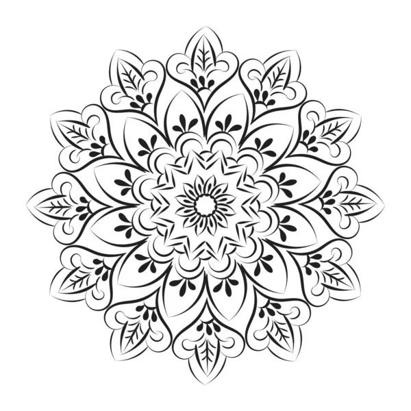 Художній Дизайн Мандала Колі Простий Дизайн Мандали Квіткове Мистецтво Мандали — стоковий вектор