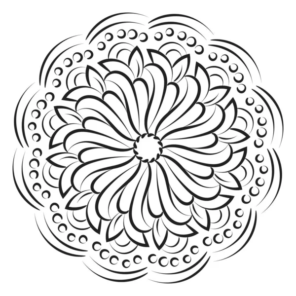 Mandala Art Design Circle Simple Mandala Design Floral Mandala Art — Stockový vektor