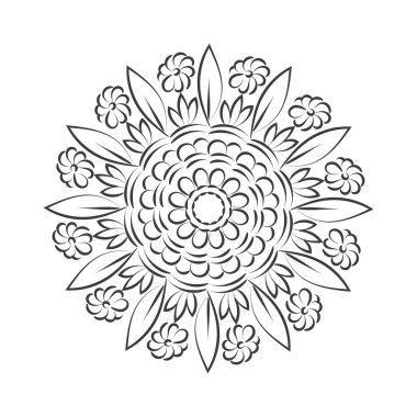 Mandala Sanat tasarımı daire içinde. Basit mandala tasarımı çiçek mandala sanat güzel mandala sanat