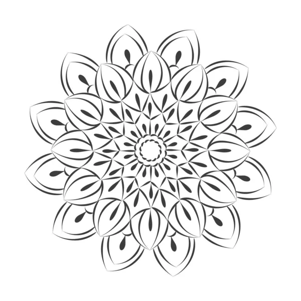 Mandala Art Design Circle Simple Mandala Design Floral Mandala Art —  Vetores de Stock