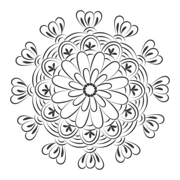 Coloriage Adultes Avec Des Fleurs Motif Noir Et Blanc Doodle Couronne  Floral Mandala Bouquet Line Dessin Adulte à imprimer