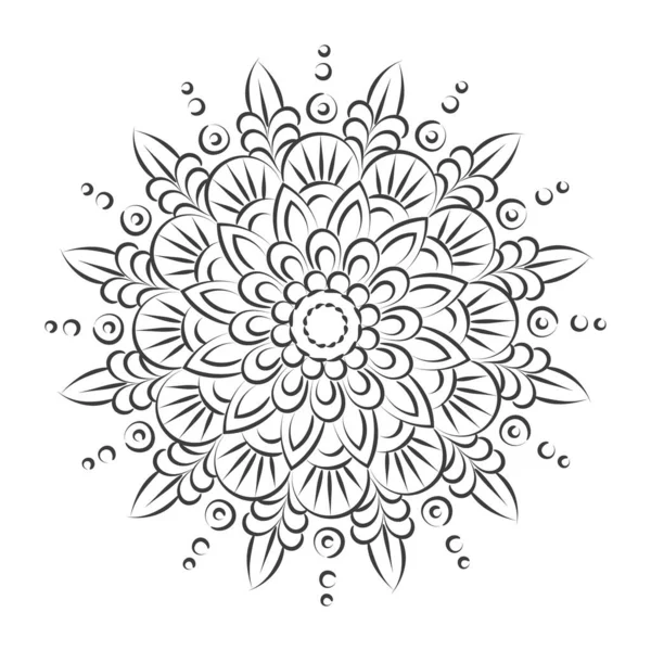 Mandala Art Design Circle Simple Mandala Design Floral Mandala Art — Stock Vector
