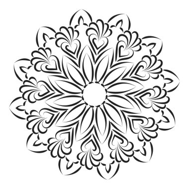 Mandala Sanat tasarımı daire içinde. Basit mandala tasarımı çiçek mandala sanat güzel mandala sanat