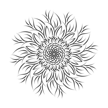 Mandala Sanat tasarımı daire içinde. Basit mandala tasarımı çiçek mandala sanat güzel mandala sanat