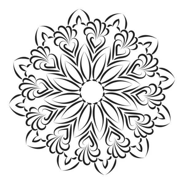 Mandala Art Design Circle Simple Mandala Design Floral Mandala Art — 图库矢量图片