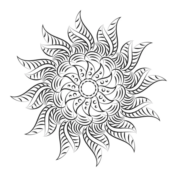 Mandala Art Design Circle Simple Mandala Design Floral Mandala Art — Stockvektor