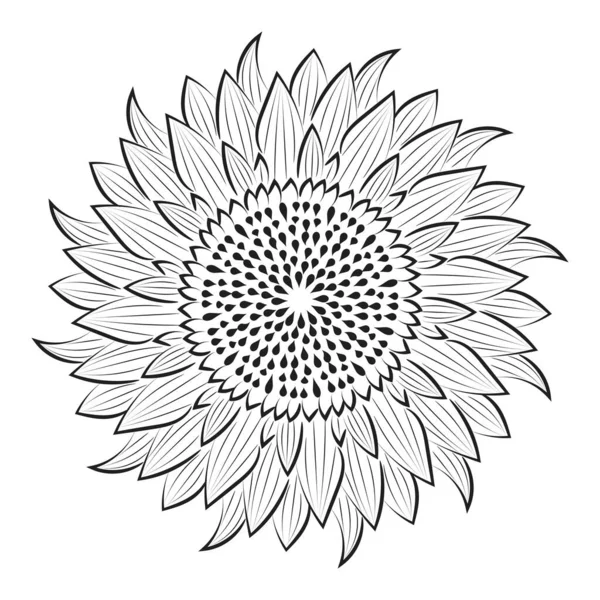 Mandala Art Design Kreis Einfache Mandala Design Blumen Mandala Kunst — Stockvektor