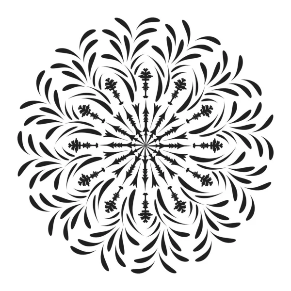 Mandala Sanat Tasarımı Daire Içinde Basit Mandala Tasarımı Çiçek Mandala — Stok Vektör