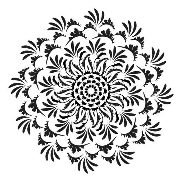 Mandala Art Design Circle Simple Mandala Design Floral Mandala Art — ストックベクタ