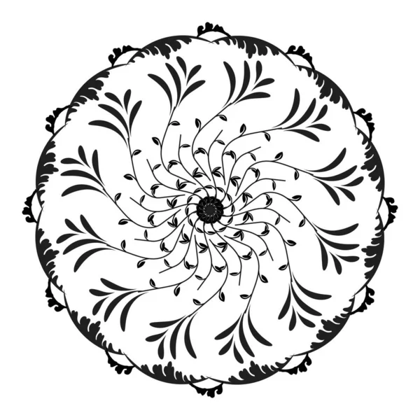 Mandala Art Design Cirkel Eenvoudig Mandala Ontwerp Bloemen Mandala Kunst — Stockvector