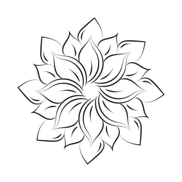 Mandala Art Design Kruhu Jednoduchý Mandala Design Květinový Mandala Umění — Stockový vektor