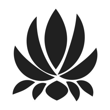 Çiçeğin siyah siluetleri, bitki süsü. Çiçek ve girdaplar baskı için tasarlanır ya da poster, kart, el ilanı ya da tişört olarak kullanılır