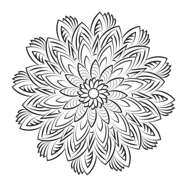 Mandala Sanat tasarımı daire içinde. Basit mandala tasarımı çiçek mandala sanat güzel mandala sanat