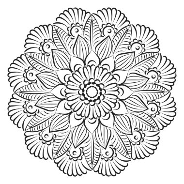 Mandala Sanat tasarımı daire içinde. Basit mandala tasarımı çiçek mandala sanat güzel mandala sanat