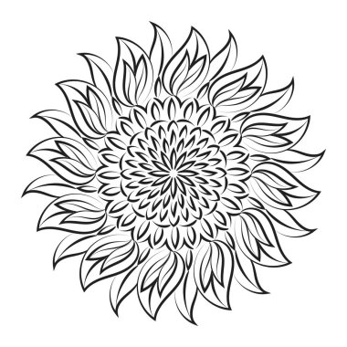 Mandala Sanat tasarımı daire içinde. Basit mandala tasarımı çiçek mandala sanat güzel mandala sanat