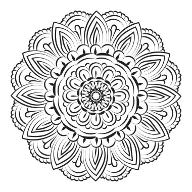 Mandala Sanat tasarımı daire içinde. Basit mandala tasarımı çiçek mandala sanat güzel mandala sanat