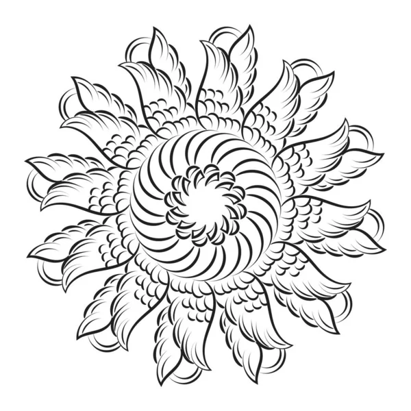 Mandala Art Design Circle Simple Mandala Design Floral Mandala Art — Vetor de Stock