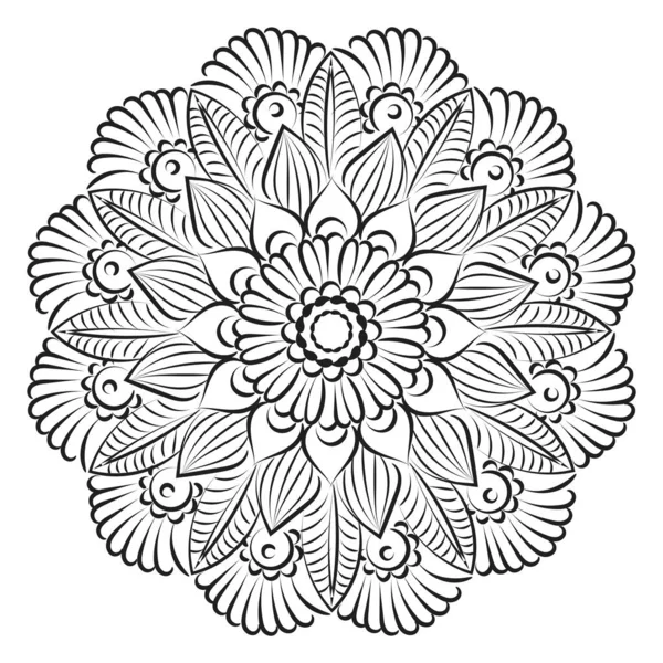 Mandala Art Design Circle Simple Mandala Design Floral Mandala Art — Stockvector