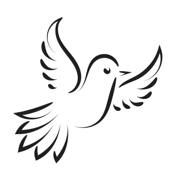 Baskı Kart Broşür Dövme Veya Shirt Için Pentekost Pazar Güvercini — Stok Vektör