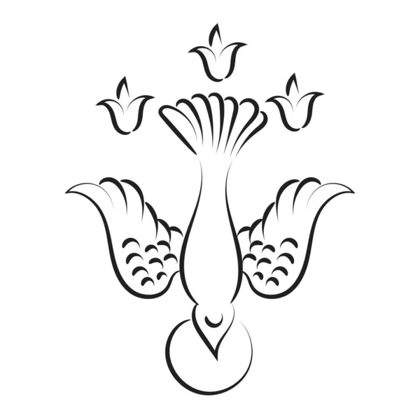 Pfingstsonntag Taube Logo Vektor Illustration Für Druck Oder Verwendung Als — Stockvektor
