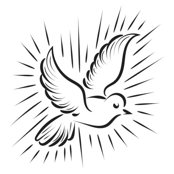 Ятидесятниця Векторна Ілюстрація Логотипу Недільної Голуби Друку Або Використання Плакат — стоковий вектор