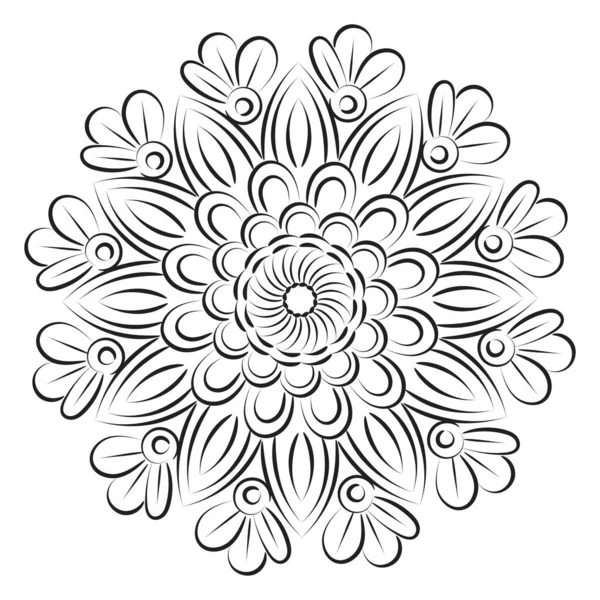 Vector Abstract Mandala Pattern Mandala Retro Hand Drawn Print Use — Stock Vector