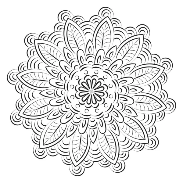 Vector Abstract Mandala Pattern 인쇄용 포스터 플라이어 스티커 문신으로 사용하기 — 스톡 벡터