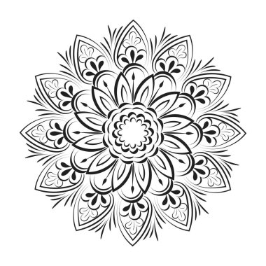 Vektör Soyut Mandala Deseni. Yazdırmak için Mandala Retro eli ya da poster, kart, el ilanı, çıkartma ya da dövme olarak kullanılacak